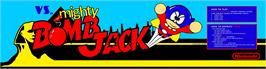 Arcade Cabinet Marquee for Vs. Mighty Bomb Jack.