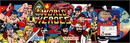 Arcade Cabinet Marquee for World Heroes 2.