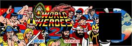 Arcade Cabinet Marquee for World Heroes 2.