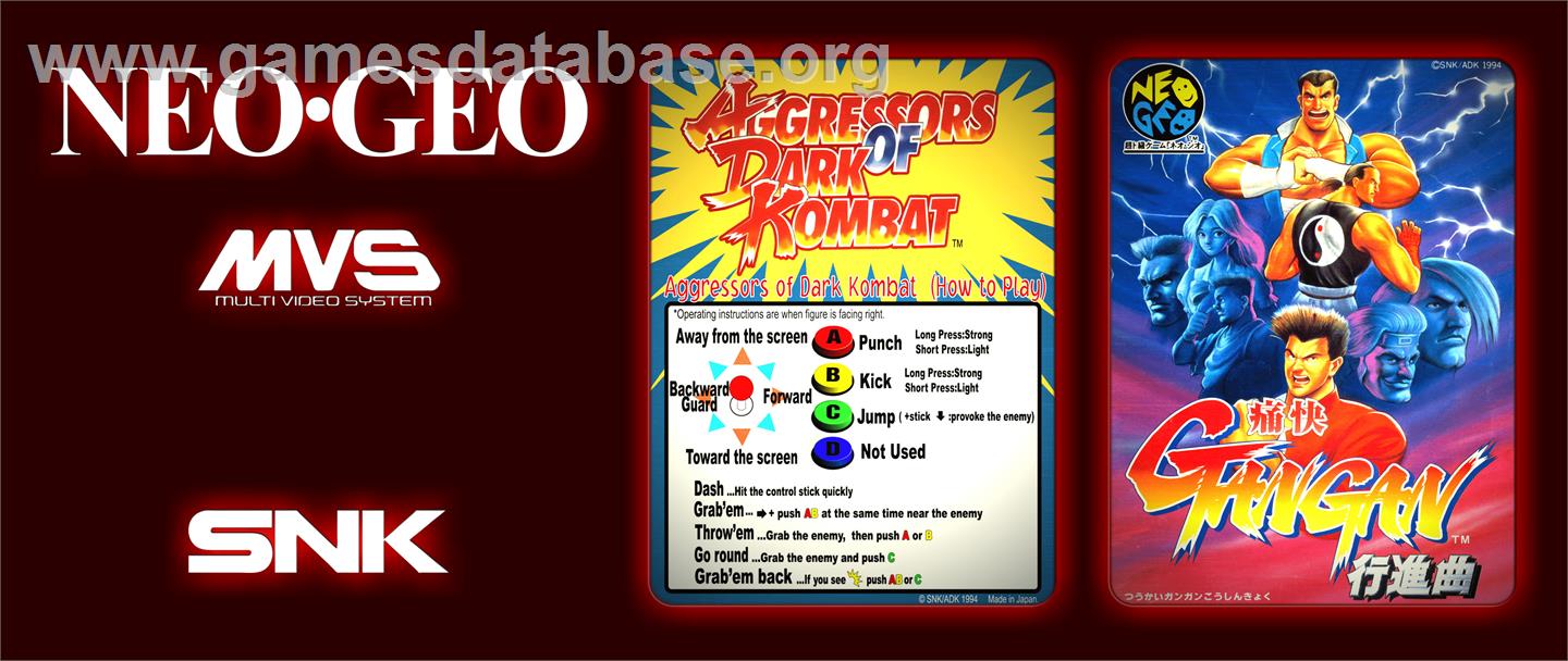 Aggressors of Dark Kombat / Tsuukai GANGAN Koushinkyoku - Arcade - Artwork - Marquee