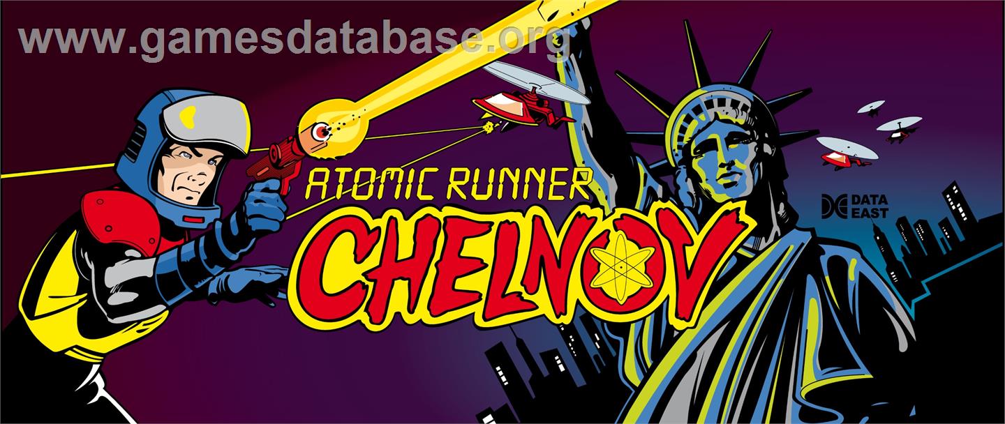 Atomic Runner Chelnov - Arcade - Artwork - Marquee