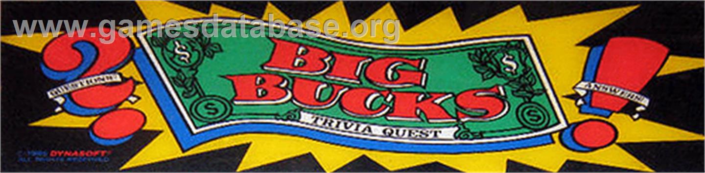 Big Bucks - Arcade - Artwork - Marquee