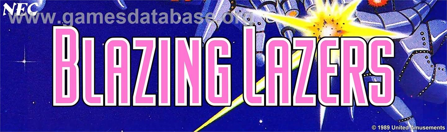 Blazing Lazers - Arcade - Artwork - Marquee
