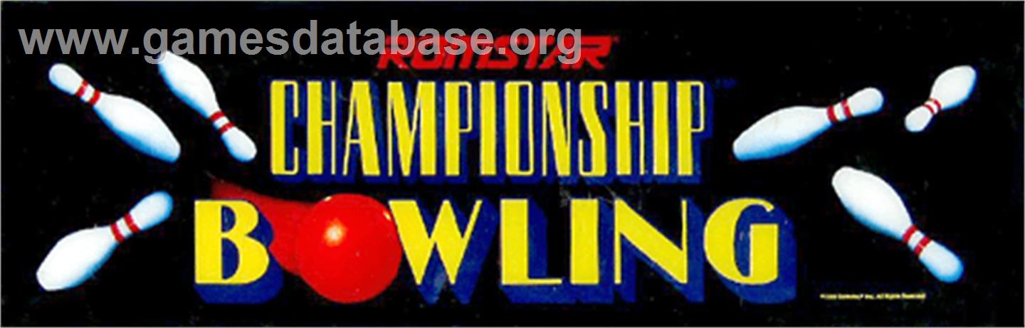 Championship Bowling - Arcade - Artwork - Marquee