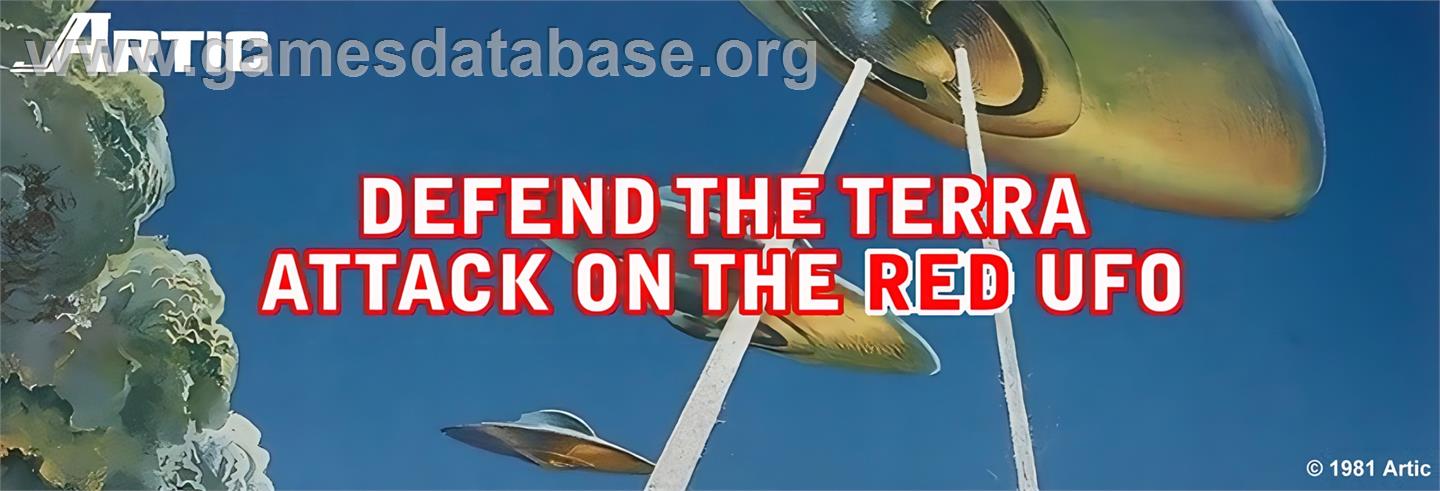 Defend the Terra Attack on the Red UFO - Arcade - Artwork - Marquee