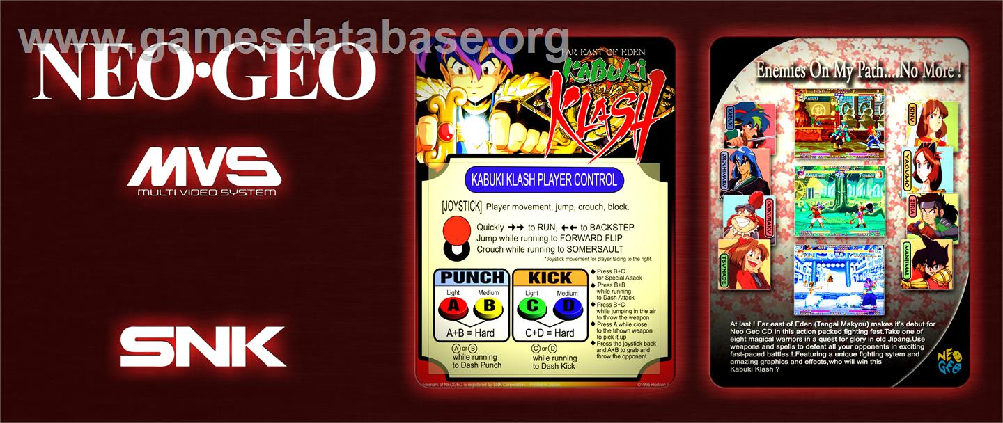 Far East of Eden - Kabuki Klash / Tengai Makyou - Shin Den - Arcade - Artwork - Marquee