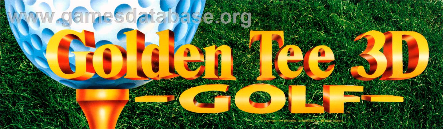 Golden Tee 3D Golf - Arcade - Artwork - Marquee