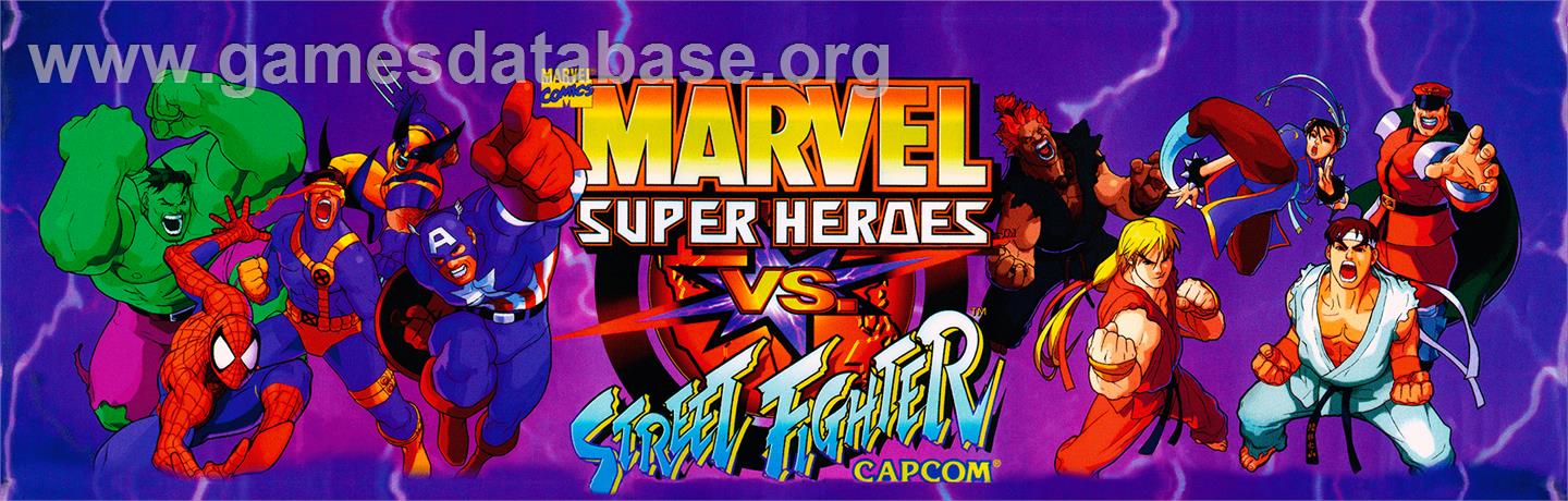 Marvel Super Heroes Vs. Street Fighter - Arcade - Artwork - Marquee