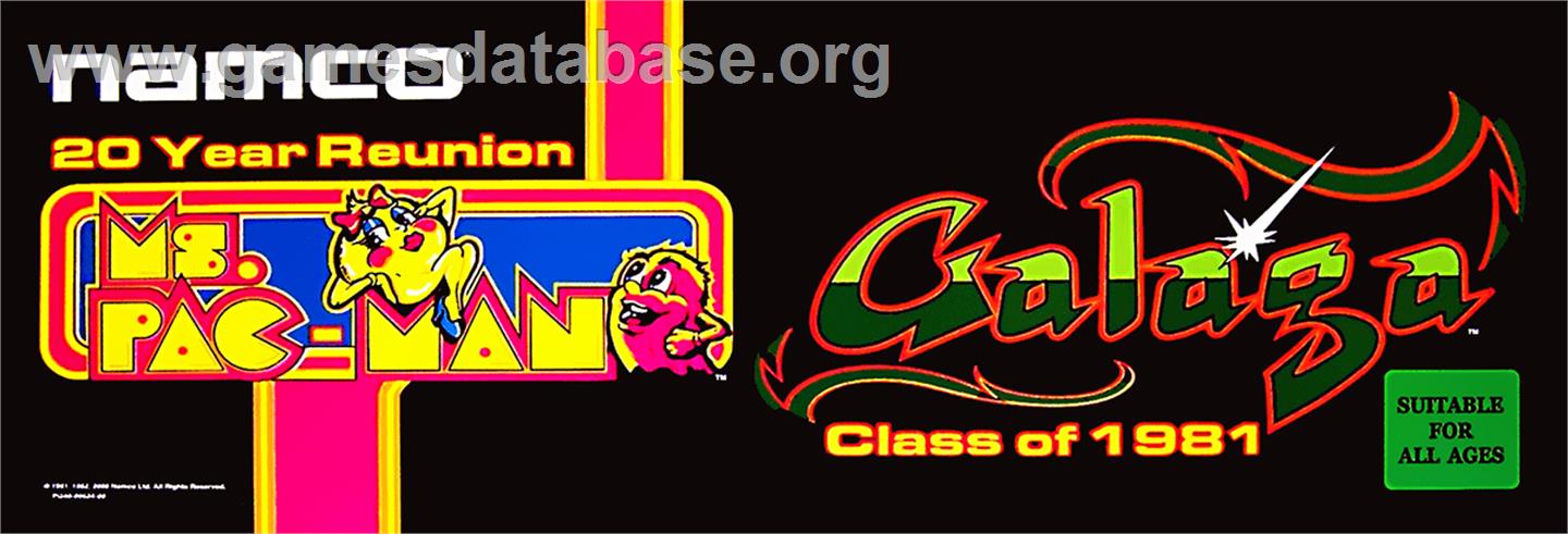 Ms. Pac-Man/Galaga - 20th Anniversary Class of 1981 Reunion - Arcade - Artwork - Marquee