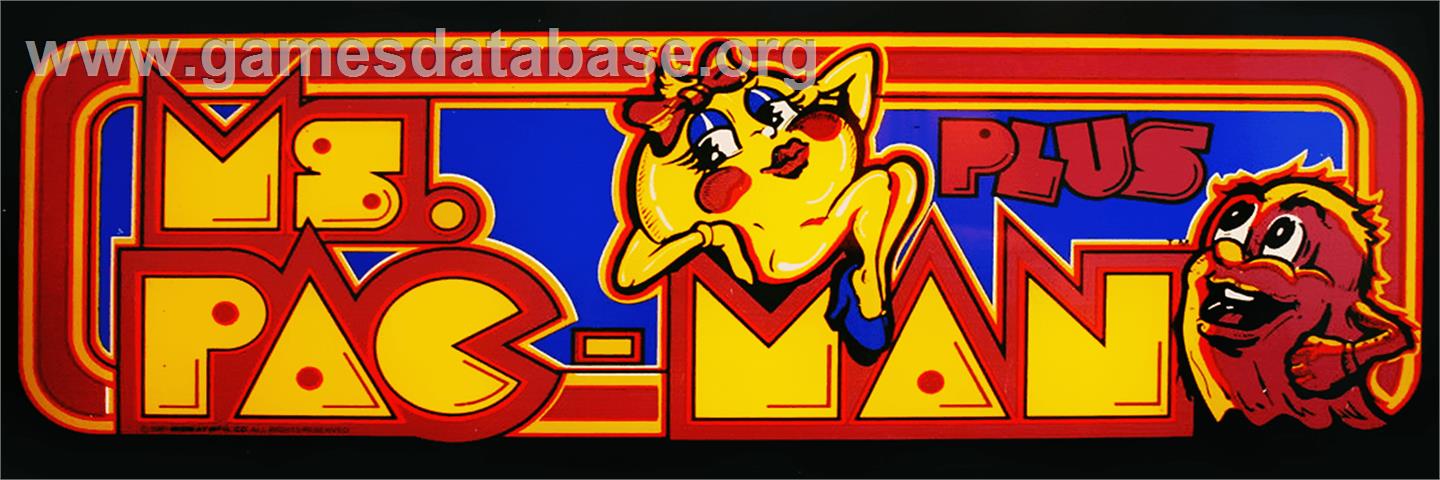 Ms. Pac-Man Plus - Arcade - Artwork - Marquee