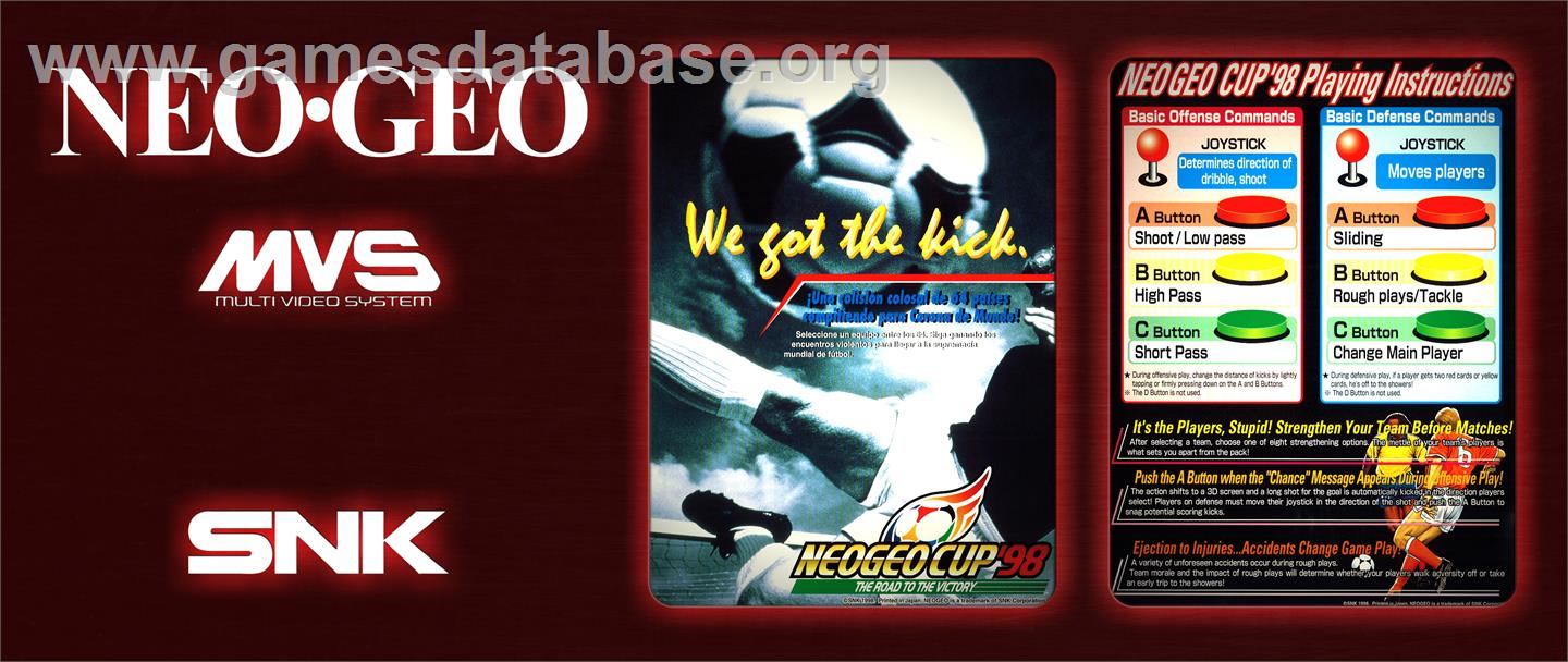 Neo-Geo Cup '98 - The Road to the Victory - Arcade - Artwork - Marquee