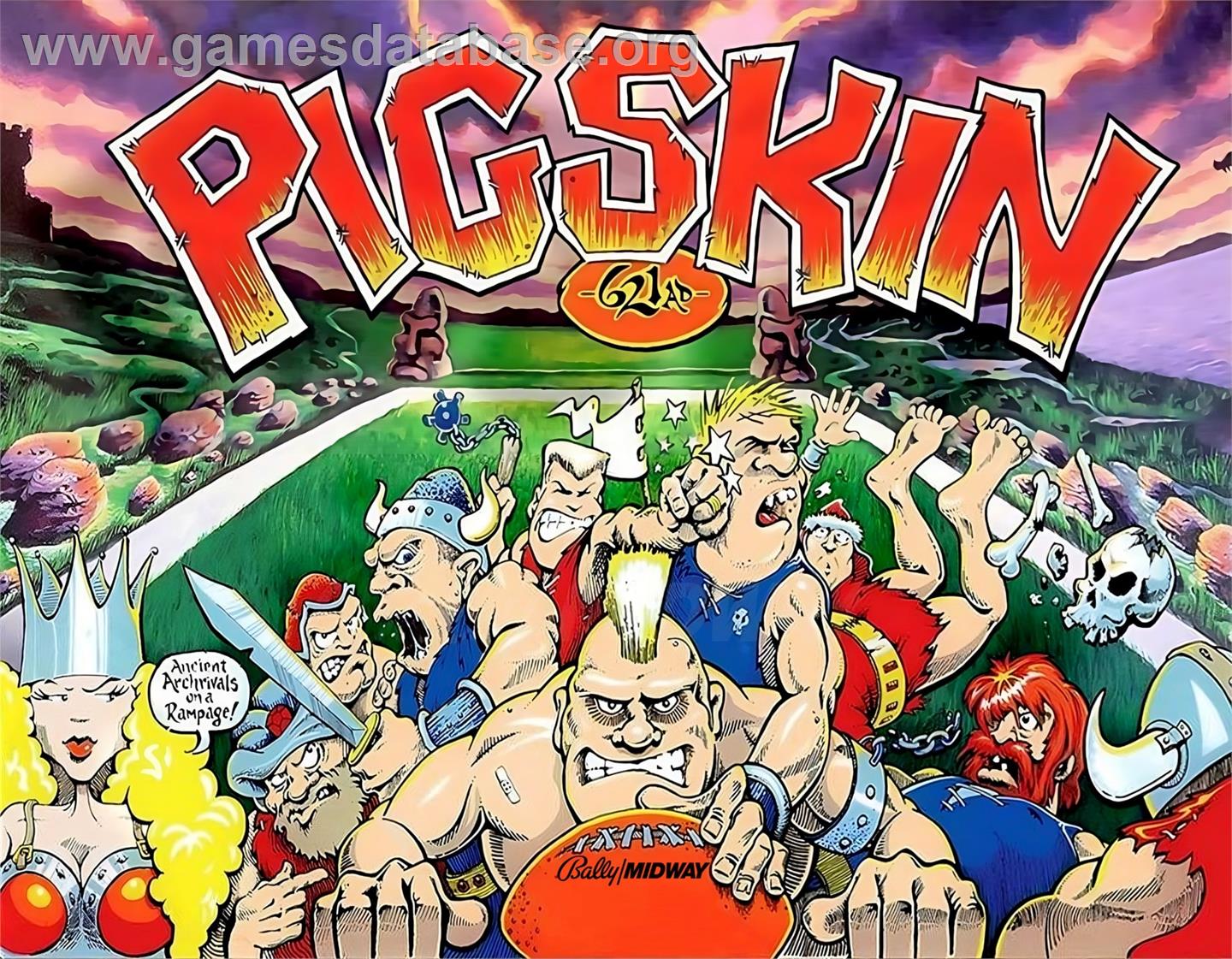 Pigskin 621AD - Arcade - Artwork - Marquee