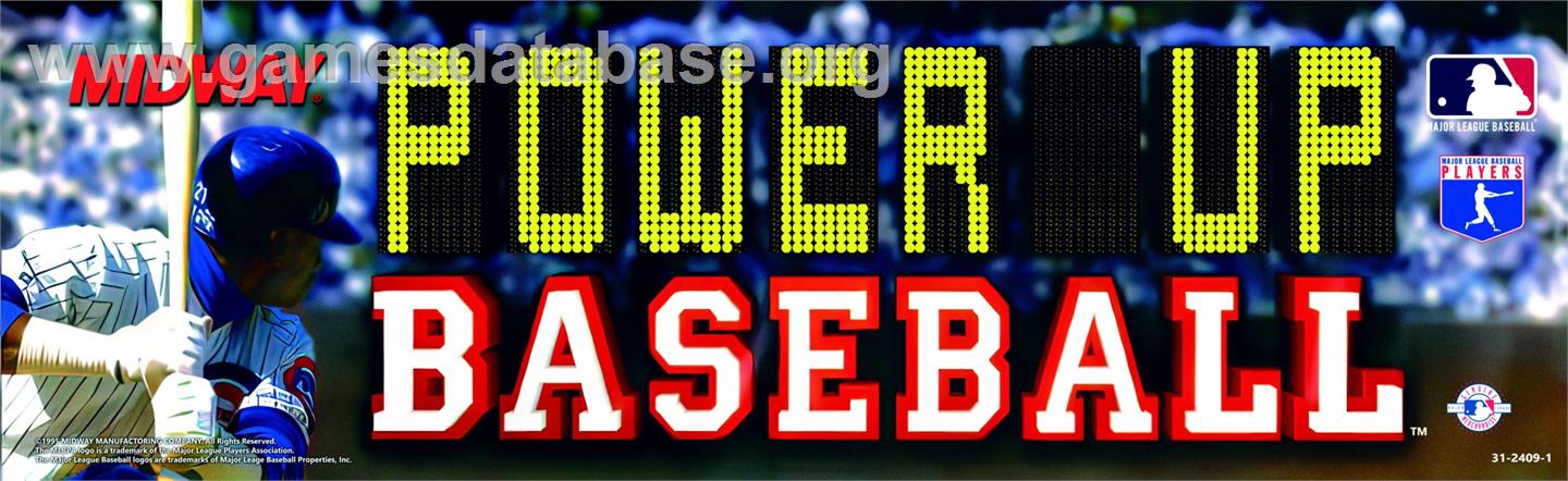 Power Up Baseball - Arcade - Artwork - Marquee