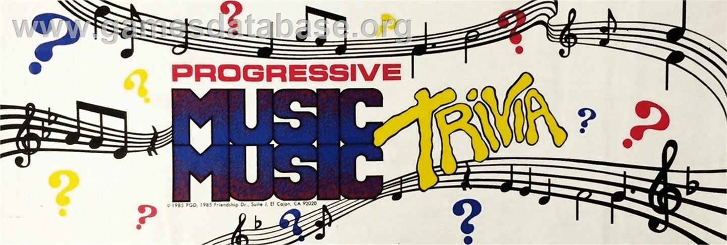 Progressive Music Trivia - Arcade - Artwork - Marquee