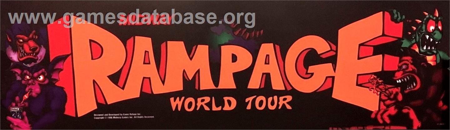 Rampage: World Tour - Arcade - Artwork - Marquee