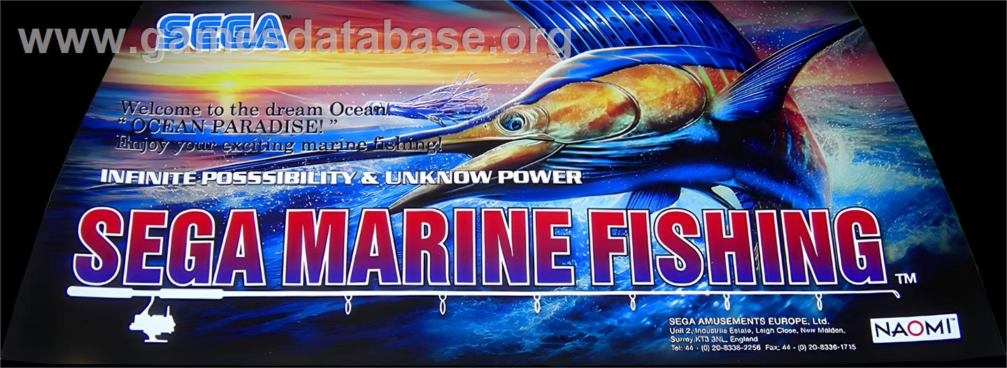 Sega Marine Fishing - Arcade - Artwork - Marquee