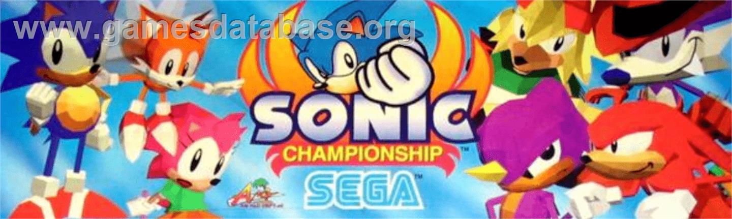 Sonic Championship - Arcade - Artwork - Marquee