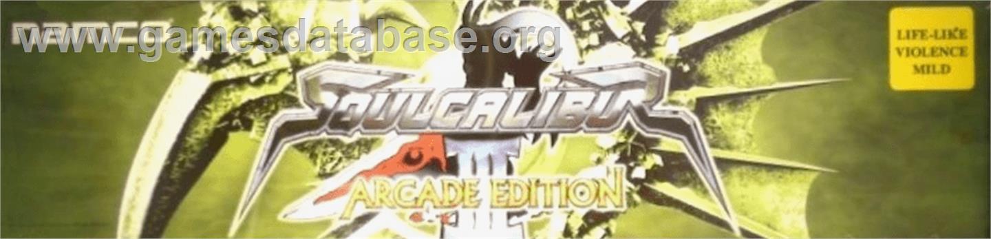 Soul Calibur III - Arcade - Artwork - Marquee