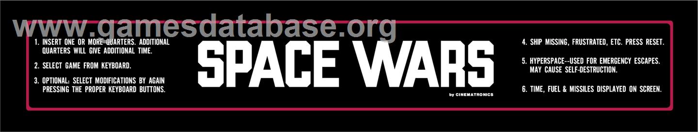 Space Wars - Arcade - Artwork - Marquee