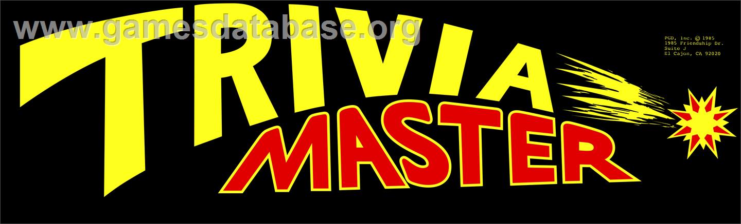 Trivia Master - Arcade - Artwork - Marquee