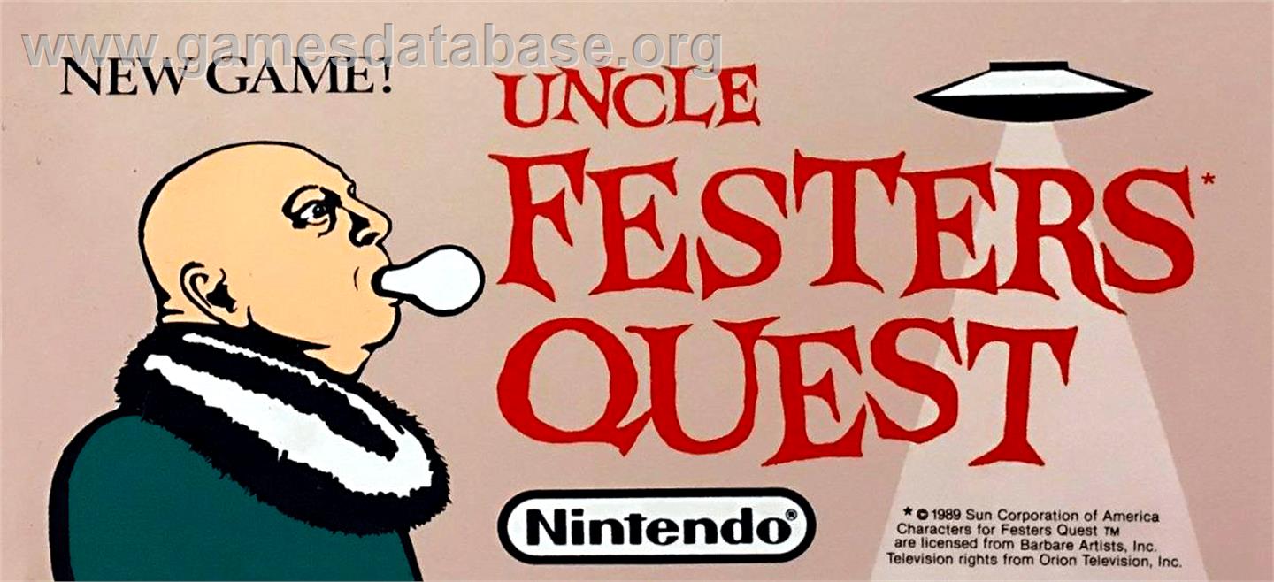 Uncle Fester's Quest: The Addams Family - Arcade - Artwork - Marquee