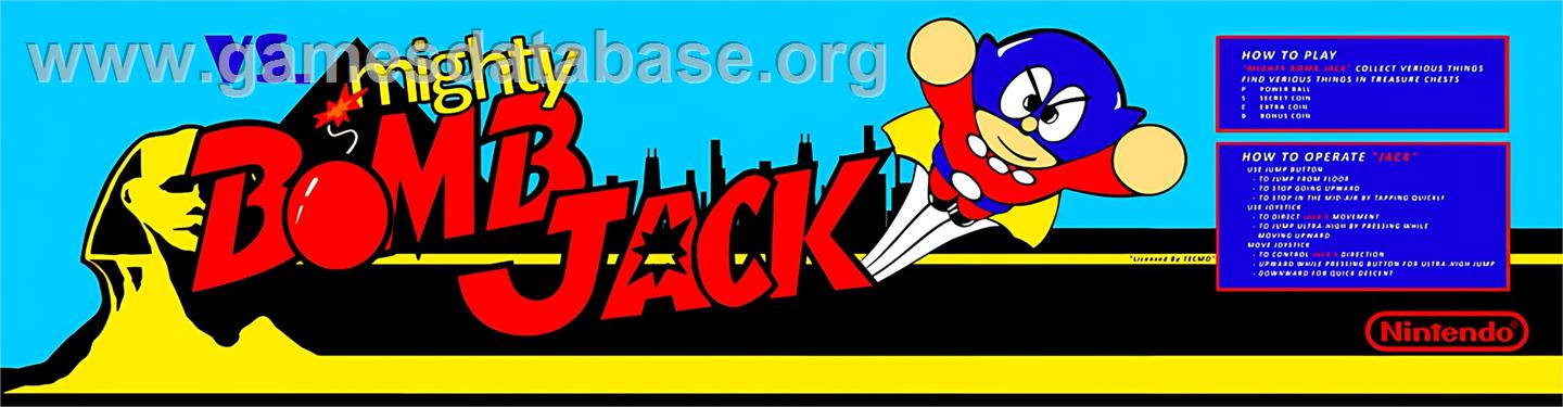 Vs. Mighty Bomb Jack - Arcade - Artwork - Marquee