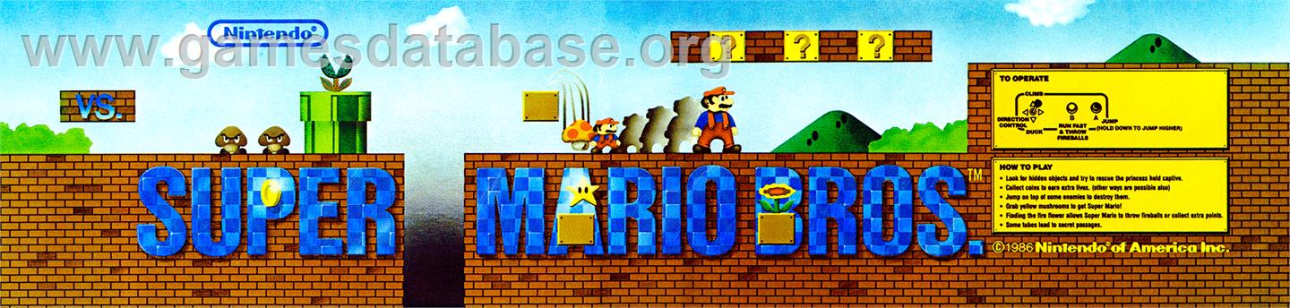 Vs. Super Mario Bros. - Arcade - Artwork - Marquee