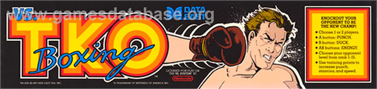 Vs. T.K.O. Boxing - Arcade - Artwork - Marquee