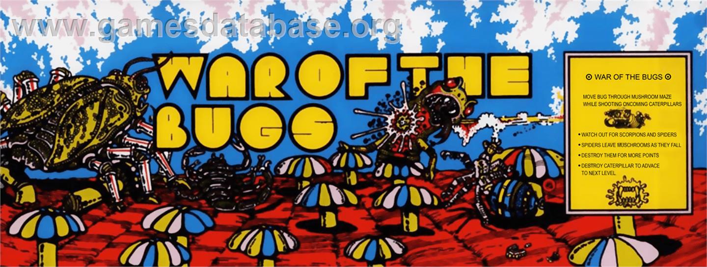 War of the Bugs or Monsterous Manouvers in a Mushroom Maze - Arcade - Artwork - Marquee
