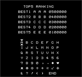 High Score Screen for Act-Fancer Cybernetick Hyper Weapon.