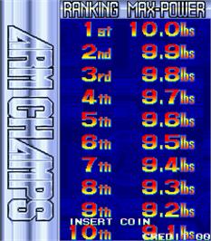 High Score Screen for Arm Champs II v2.6.