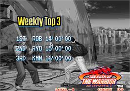 High Score Screen for Art of Fighting 3 - The Path of the Warrior.
