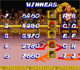 High Score Screen for B.Rap Boys Special.