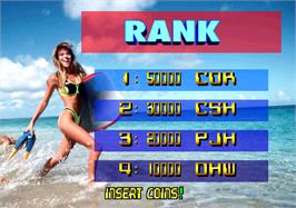 High Score Screen for Beach Festival World Championship 1997.