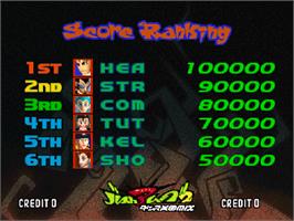 High Score Screen for Bust a Move 2.