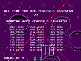 High Score Screen for Cerberus.