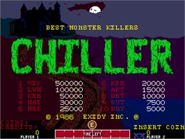 High Score Screen for Chiller.