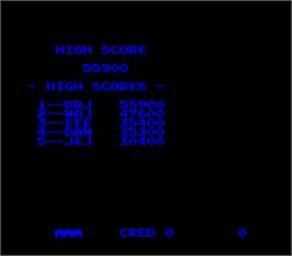 High Score Screen for Dark Planet.