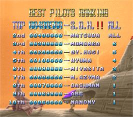High Score Screen for E.D.F. : Earth Defense Force.