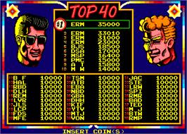 High Score Screen for Escape from the Planet of the Robot Monsters.