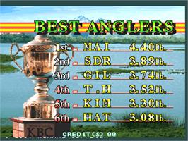 High Score Screen for Fisherman's Bait - A Bass Challenge.