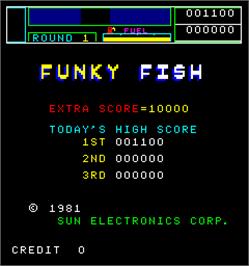 High Score Screen for Funky Fish.