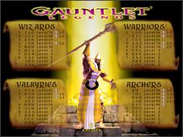 High Score Screen for Gauntlet Legends.