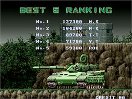 High Score Screen for Gunforce - Battle Fire Engulfed Terror Island.