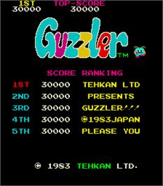 High Score Screen for Guzzler.