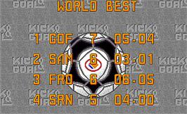 High Score Screen for Kick Goal.
