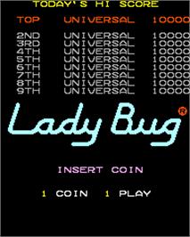 High Score Screen for Lady Bug.