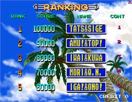 High Score Screen for Lucky & Wild.