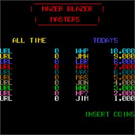 High Score Screen for Mazer Blazer.