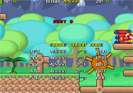 High Score Screen for Mizubaku Daibouken.